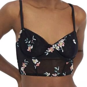 INC International Concepts  Embroidered Bustier Bra